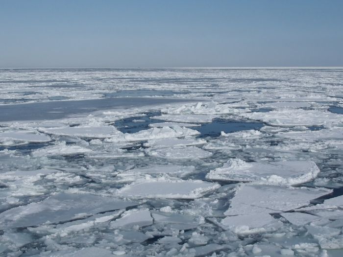 網走の流氷