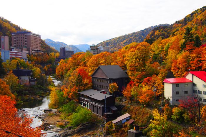 定山渓の紅葉